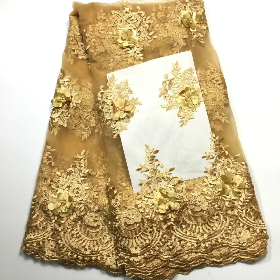 Африканская кружевная ткань высокое качество кружева с 3d кружевными цветами, французская кружевная ткань с бисером нигерийские кружевные ткани для платья