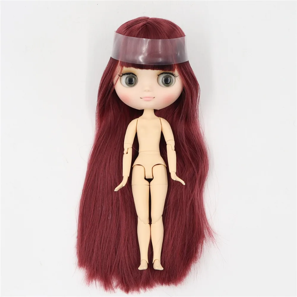 Middie Blythe Doll le Gruaig Maroon, Ceann Tilting & Custom Comhlacht Comhcheangailte 1