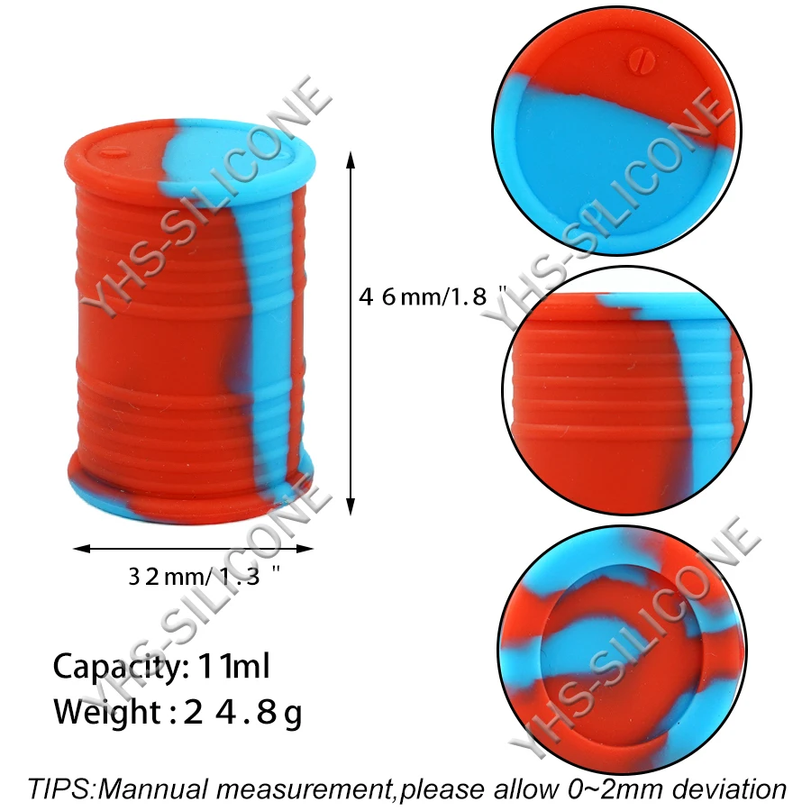 5 قطعة/الوحدة زيت السيليكون برميل الحاويات جرة الداب مبخر شمع النفط المطاط طبل وعاء محدد الشكل 26 مللي كبيرة الغذاء الصف الجافة عشب أداة 5 قطعة/الوحدة زيت السيليكون برميل الحاويات جرة الداب مبخر شمع النفط المطاط طبل وعاء محدد الشكل 26 مللي كبيرة الغذاء الصف الجافة عشب أداة