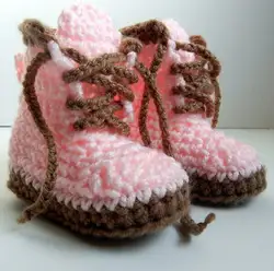 Детские пинетки новорожденных крючком мода ручной крючком детские первая прогулка обувь