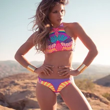 Сексуальный бикини женский купальник удобный купальный костюм женский две детали с принтом купальник дышащий Летний Пляжный Купальник