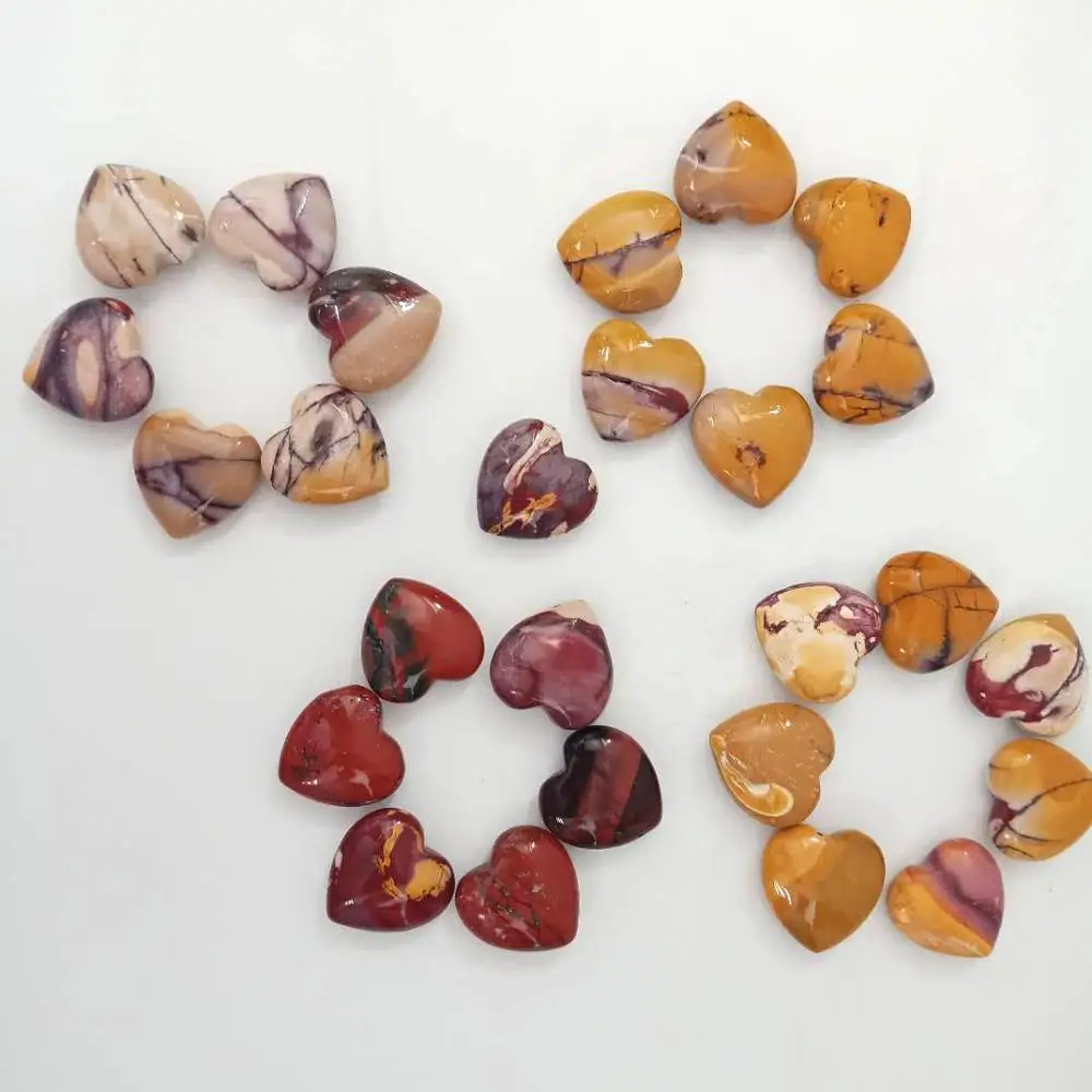 

Whosale Small Size Heart High Quality Natural Gemstone Mookaite Crystal Poished Heart For Healing Gift Home Decoration GM