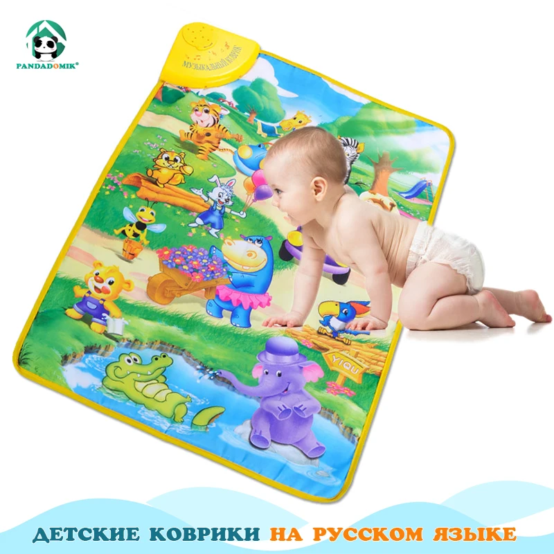 

Pandadomik Baby Toys Children's Mat Russian Language Educational Toys for Children Learning Soft Interactive Toys Carpet Kids