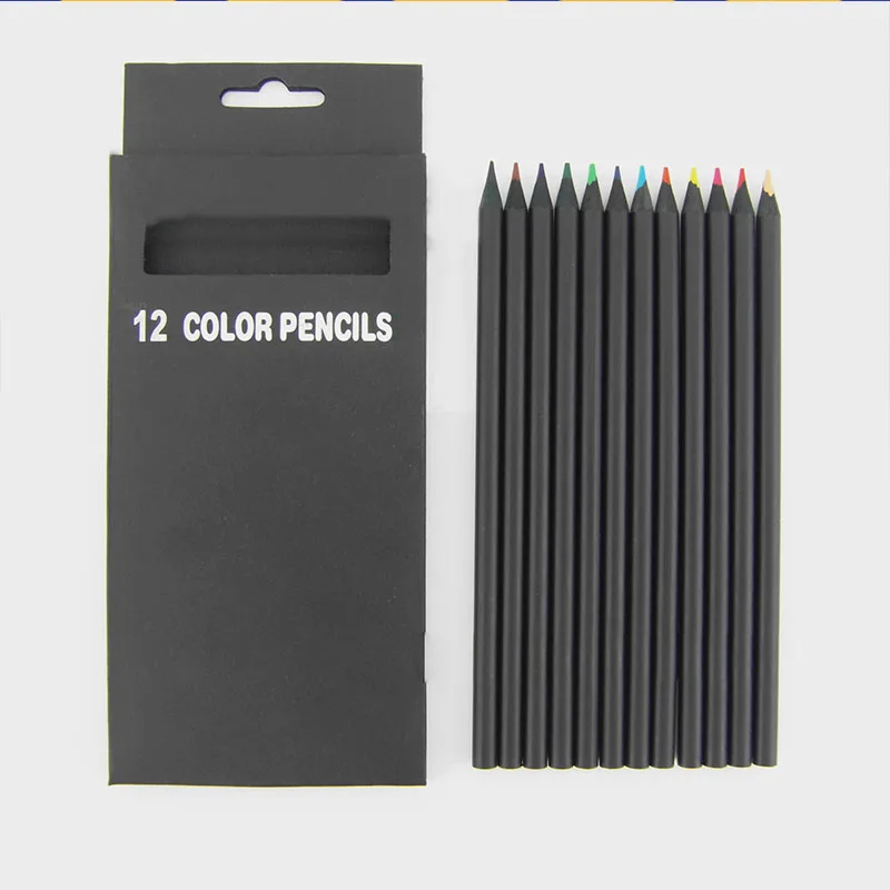 

wood 12 Colored Pencils Set For School Student Artist Case Drawing Material Colored Pencils Prismacolor hand-paint pens sets