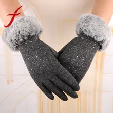 Feitong зимние теплые женские перчатки элегантные женские повседневные спортивные перчатки рукавицы из кашемира полный палец guantes mujer Новинка