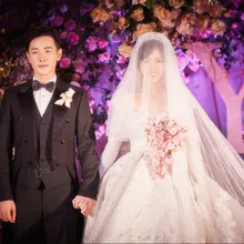 3 м* 3 м белая слоновая кость свадебная вуаль с гребнем обрезанный край два слоя собора Длина свадебная вуаль свадебные аксессуары Velo