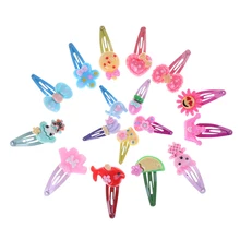 10 Uds. De pasador de pelo de animales, pasador de flores para niños y bebés, horquilla de oso, accesorios para niña, lazo artículo para la cabeza, pinza para el pelo