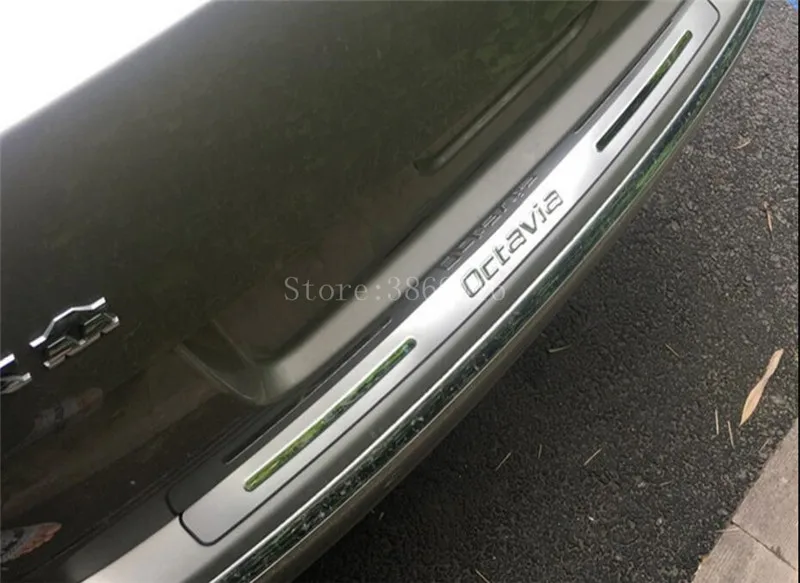 

Stainless Steel Rear Trunk Bumper Protector Rear Scuff Plate Door Sill For Skoda Octavia A5 2007 2008 2009 2010 2011 2012 2013