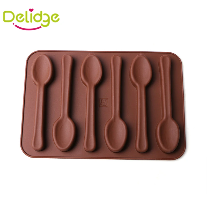 Delidge 1 шт. 6 отверстий ложка для придания формы шоколаду силиконовые DIY украшения