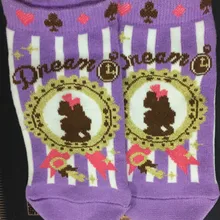 Платье принцессы; Милые гетры Лолита Алиса милый gentlewoman розового и фиолетового цветов эластичные мягкие коттоновые носки лодыжки Носки DW235