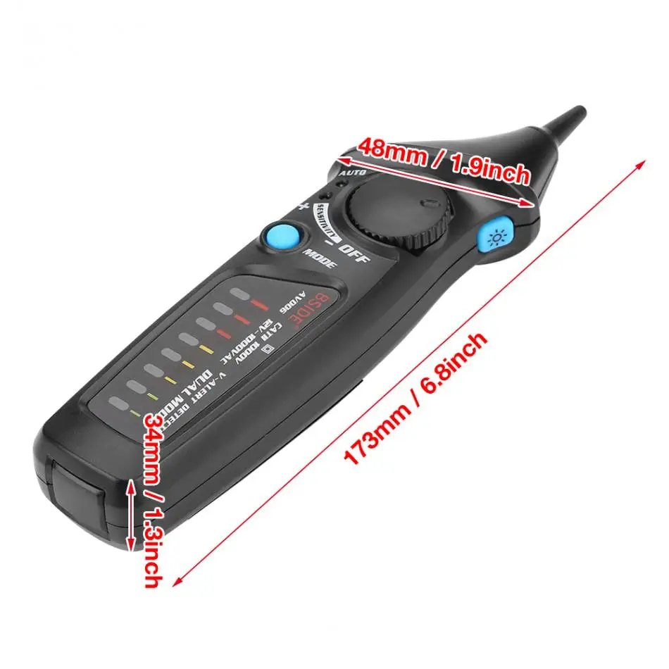 Bside двойной режим проверки напряжения детектор AVD06 AC12-1000V Бесконтактный Напряжение Электрический тестер напряжения