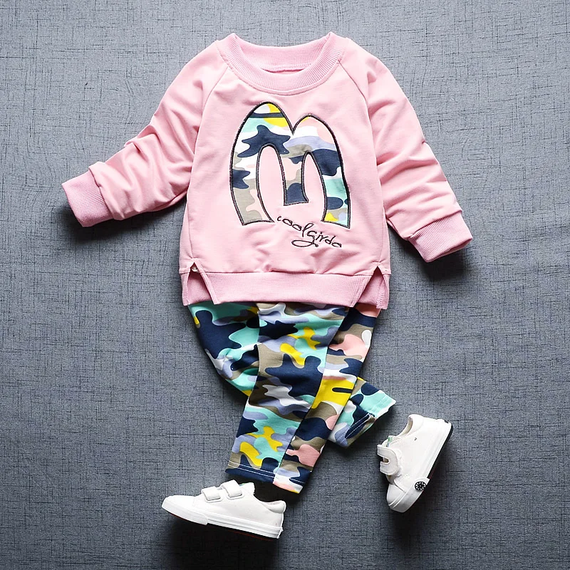 

Autumn Korean version Baby Boys Camouflage Clothes Suits Infant Cotton Suits Casual Cute letter Sweatshirt Children Kids Suits