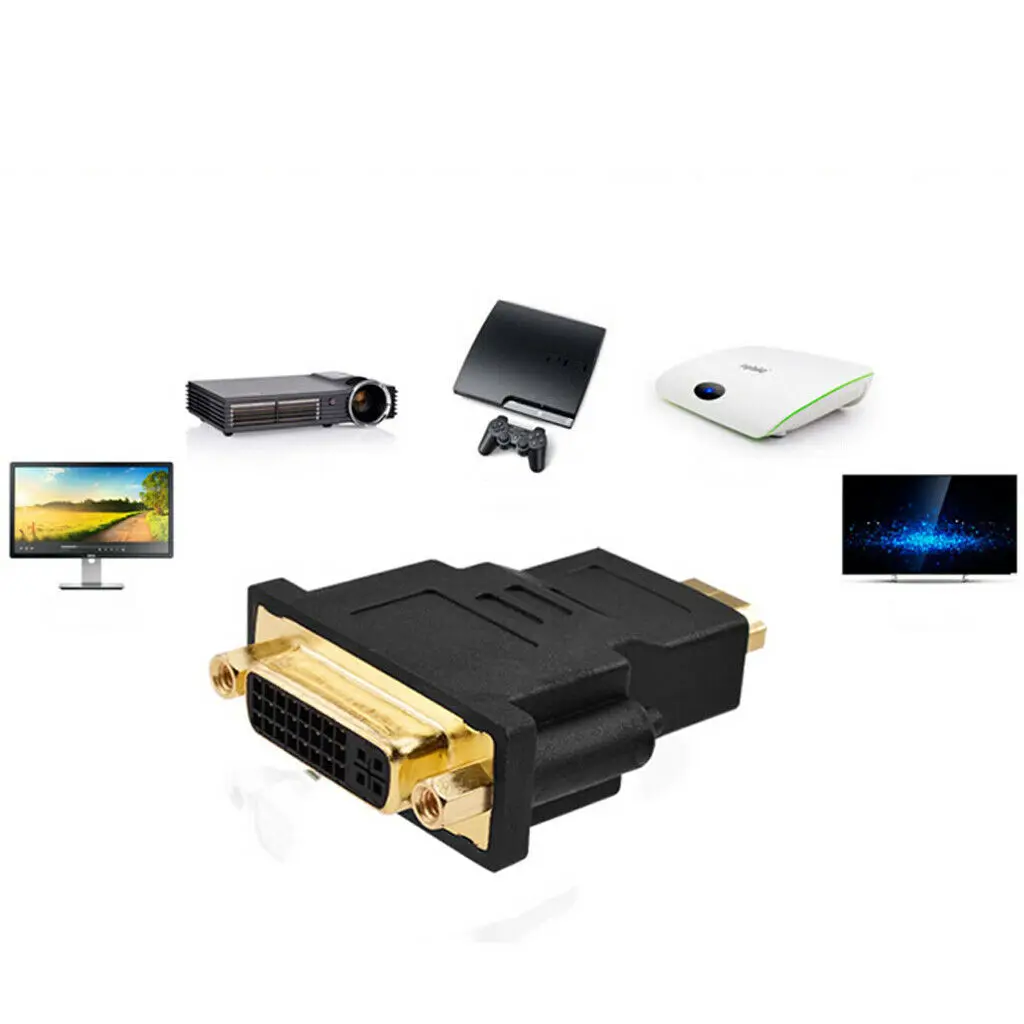 DVI на HDMI конвертер HDMI, DVI 24 + 5 мужчин и женщин HDMI конвертер для ТВ ЖК дисплея компьютера компьютер dvd-проектор PS3 PS4 ТВ коробка