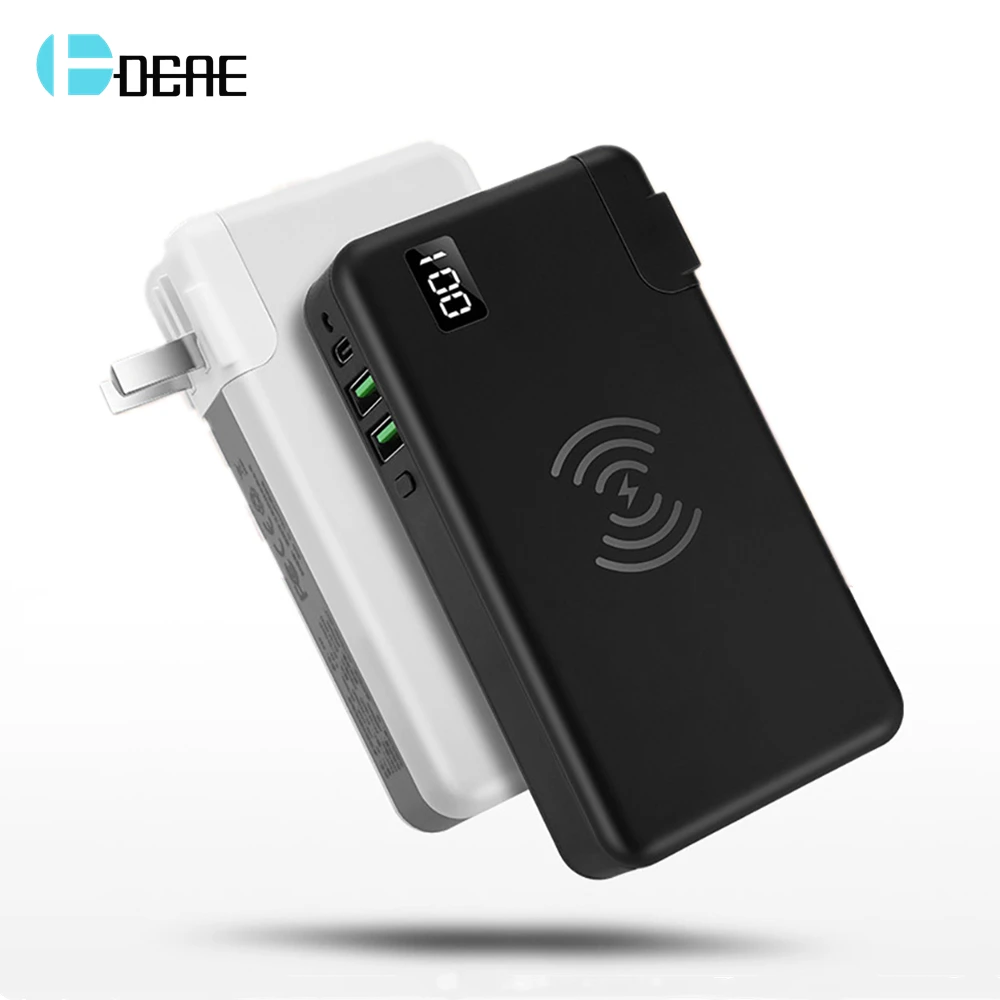 

FDGAO PD QC 3.0 10000mAh Qi Wireless Charger Power Bank For iPhone XS XR X 8 Samsung S10 Xiaomi Huawei Fast USB External Battery