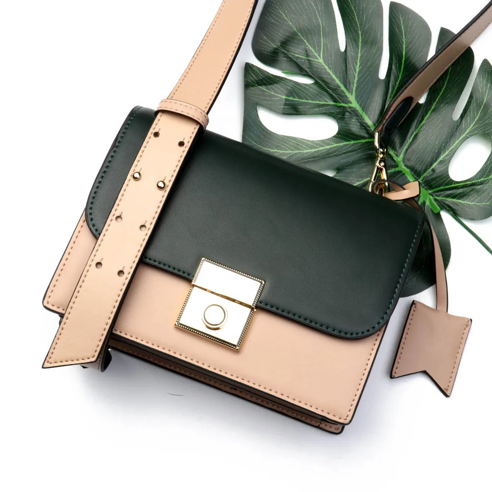 

Genuine Leather Bags Women Handbags Panelled Clutch Shoulder Bag Handbag Luxury Designer Sac Main Femme Saddle Woman Small Brand