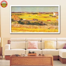 Ван Гог Урожай diy Цифровая КРАСКА ЖИВОПИСЬ их собственный окрашенные на окрашенном цвете номер Висячие Масляные картины украшения дома