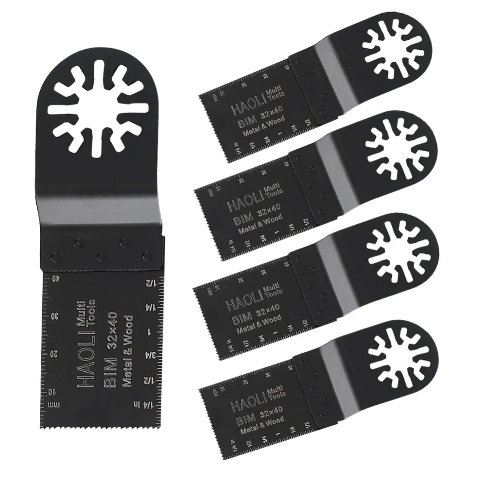 

5pcs Bi-metal 34mm Universal Oscillating Tools Saw Blades Accessories fit for Multimaster power tools with Black Paint
