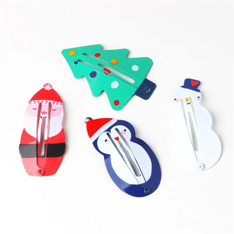 

1pair Korean Style Cartoon Xmas Claus Snowman Xmas Tree Mermaid Baby Girls Hair Clips Kids Gifts Headwear Accessories Hairpins