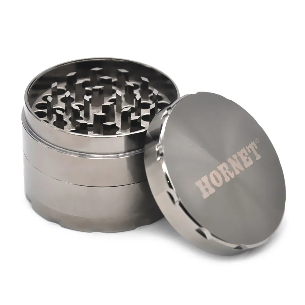 Zinc Alloy 4 Part 56 MM Metal Herb Grinder with SDiamond Teeth