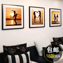 Спальня Декоративные живопись декоративная рамка картины тройной гостиная диван фон фрески проход