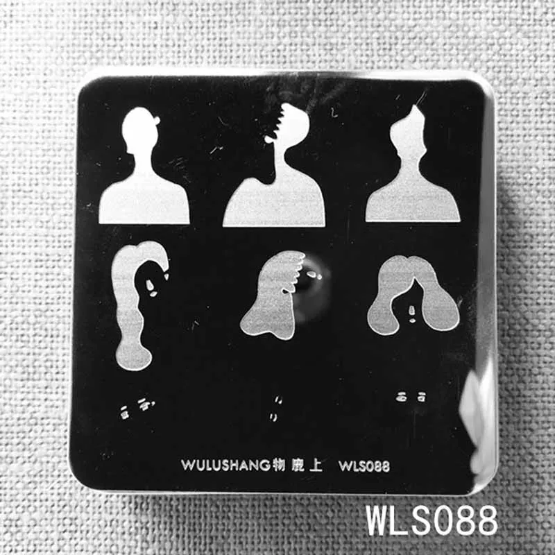 6*6 см квадратные пластины для штамповки ногтей wulushang персонаж животных шаблон для дизайна ногтей штамп штамповка шаблон и форма для ногтей трафареты - Цвет: wls88