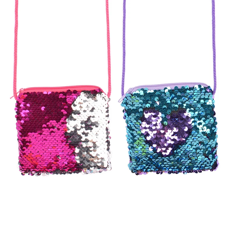 

Paillette Sequins Coin Purse Women Square Small Wallet Change Money Bags Card Holder Keys Bags Girls Handbags Mini Shoulder Bag