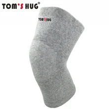 1 пара спорт поддержка колена Защитная площадка Tom's Hug бренд наколенник предотвращает при артритах и травмах высокие эластичные наколенники сохраняют тепло серый