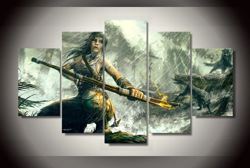 

Canvas Painting Modern Wall Art Pictures 5 Panel Modular Printed Game Poster Home Decor For Living Room Cuadros Artwork(Unframe)