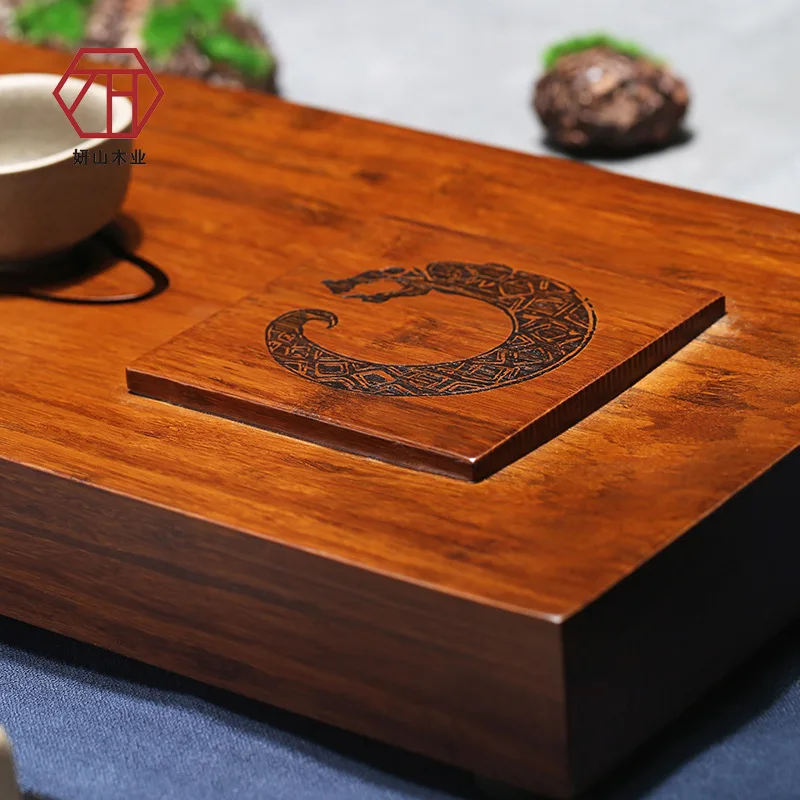 "Yan Mountain" manufacturers of new Chinese creative heavy bamboo teaboard Kung Fu tea tea to send water storage and d