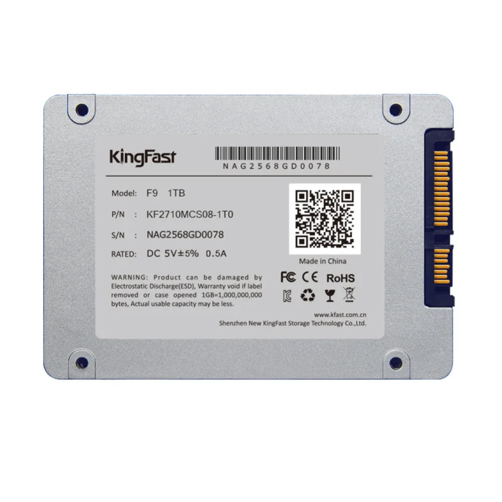 KingFast F9 2.5 Inch Solid State Drive 7mm Internal SSD Hard Disk 256GB 512GB 1TB SATA 3.0 6Gb/s SSD Laptop Hard Drive