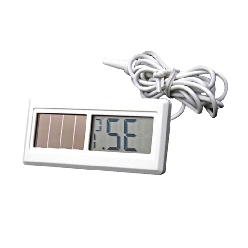 

Potable Household Thermometers Solar Powered Digital LCD Thermometer Sensor Cable Temperature Instruments 6.7 x 3.2 x 1.6cm