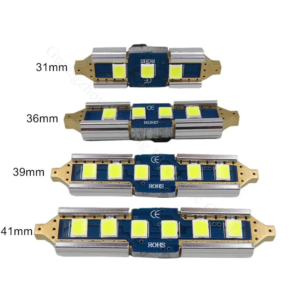 WLJH 2x Canbus Нет Ошибка 12v 24v Автомобильные светодиодные лампы 31 мм, 36 мм/39 мм/41 мм 3030 SMD DE3175 C5W C10W SV8.5 211 интерьер внешний светильник