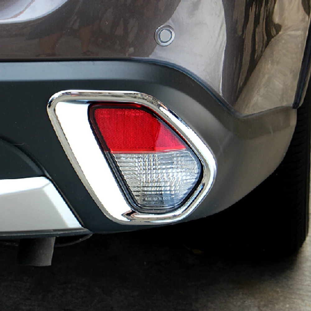 For Mitsubishi Outlander 2016 2017 Car Styling Parts Rear Tail Fog Lights Lamp Covers Chrome Molding Trim Exterior Accessories For Mitsubishi Outlander 2016 2017 Car Styling Parts Rear Tail Fog Lights Lamp Covers Chrome Molding Trim Exterior Accessories