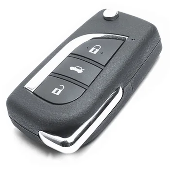 Keyforkess CHIEDERE 433.92MHz 4D67 Circuito Integrato 89071-05010 Aggiornato di Vibrazione Pieghevole 3 Tasto Chiave A Distanza Dell'automobile Fob TOY43 Lama per per Toyota Avensis - KEYECU CHIEDERE 433 92MHz 4D67 Circuito Integrato 89071 05010 Aggiornato di Vibrazione Pieghevole 3 Tasto
