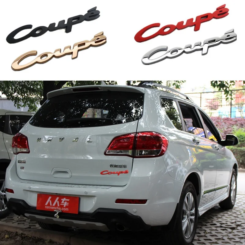 

3D Metal Car-styling Auto Fender Tail Trunk Coupe Emblem Badge Decal Car sticker For Peugeot 206 307 308 407 2008 For Volvo