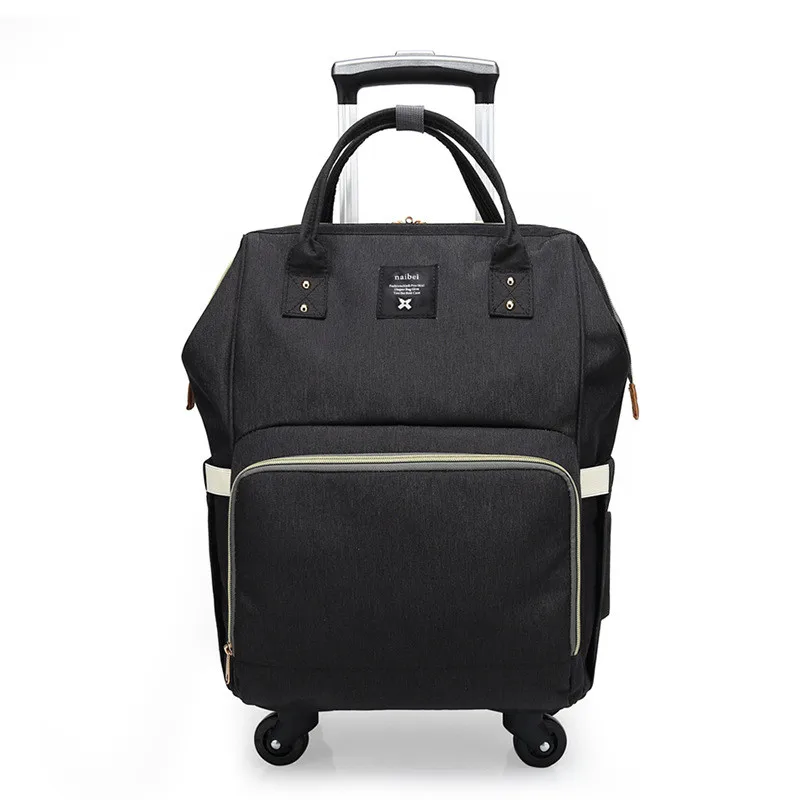 Korean Trolley Case Style Lever Wheel Mummy Travel Bags With Password Lock Baby Outdoor Play Package Manufacturers Wholesale14