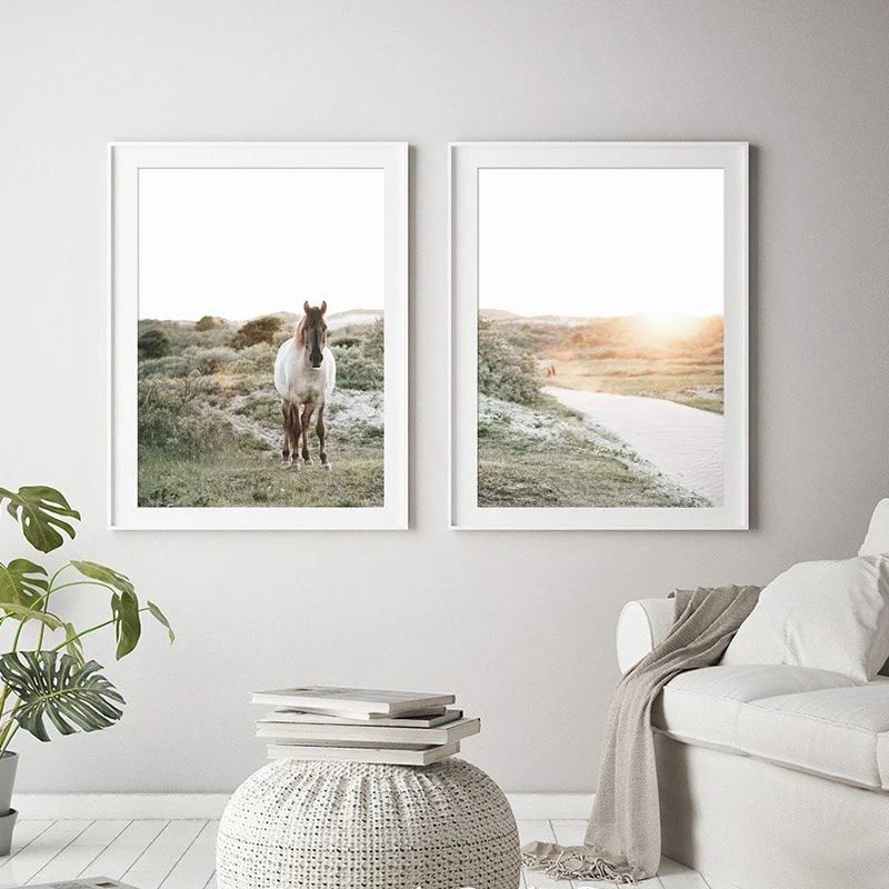 Landscape Farm Canvas Painting Home Decor