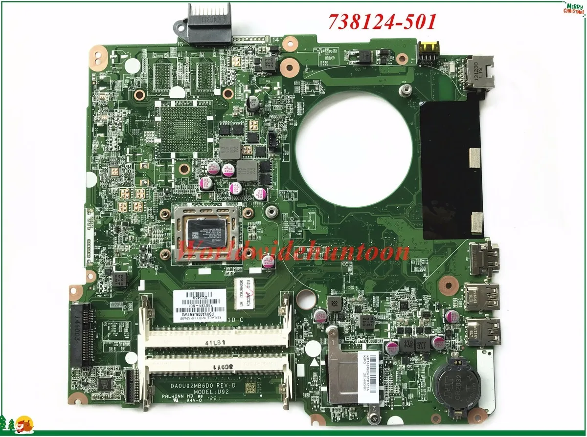 Высокое Качество MB 738124-001 738124-501 для HP 15-N серии Материнская плата ноутбука DA0U92MB6D0