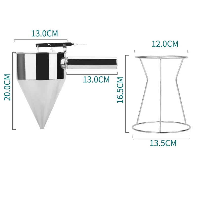 Нержавеющая сталь клапан Воронка герметичность с держателем шоколадный торт смесь крем тесто кондитерские изделия выпечка капкейков диспенсер