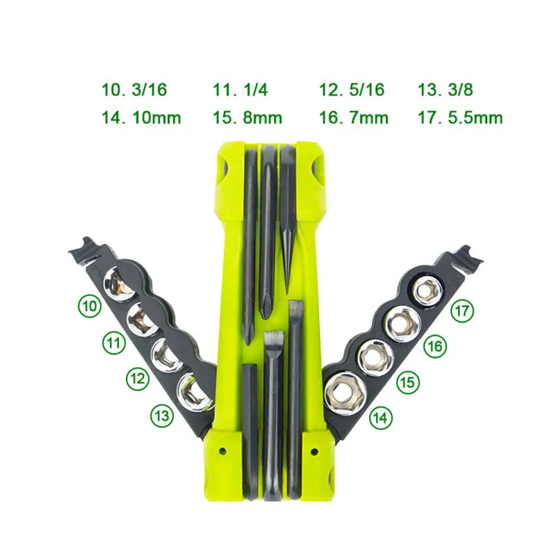 JAKEMY JM-PJ1004 Outdoor Tools Combination With Screwdriver Socket Rod Pry Bar Opener Folding Camping Equipment Survival Knife |