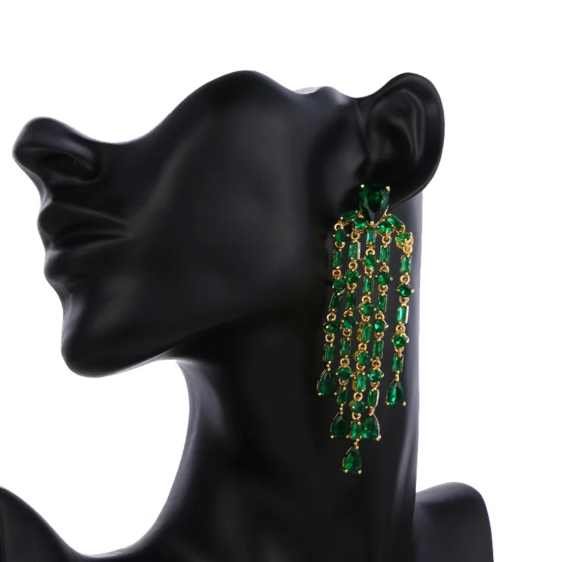 

fashion long tassel drop earring for party or for wedding