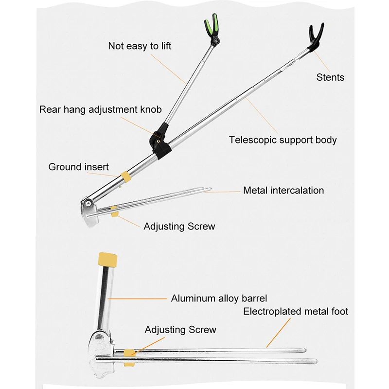 Держатель для удочки с подставкой, регулируемый держатель для удочек, телескопический инструмент для рыбалки, кронштейны для ручных Удочек