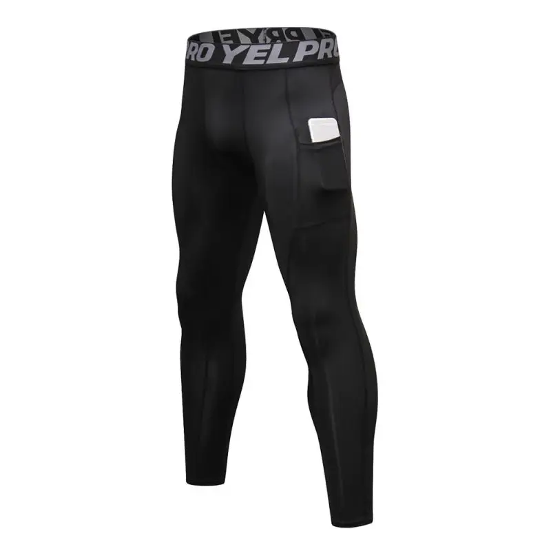Quick-Drying Bottoming Stitching Male Pants Men Tights Training High Elastic Fitness Pant