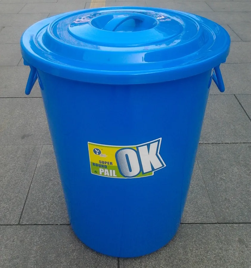 Plastic bucket Large water storage bucket garbage bucket with lid rice bucket thickening food
