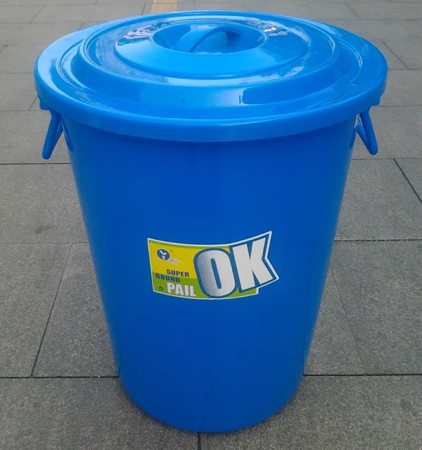 Plastic bucket Large water storage bucket garbage bucket with lid rice