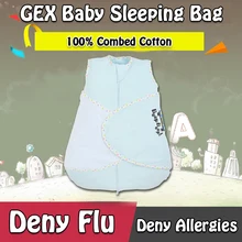 GEX (США) Весна Пеленание Младенца Спальный Мешок Весной 100% Хлопок Ребенка Спальный Мешок Мешок Сна Пижамы Платье одеяло SCSBlue