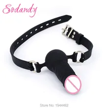 SODANDY Open Mouth Gag Silicone Ball Gag Sex Toys Bondage Restraint Dildo Gag Adult Game Oral