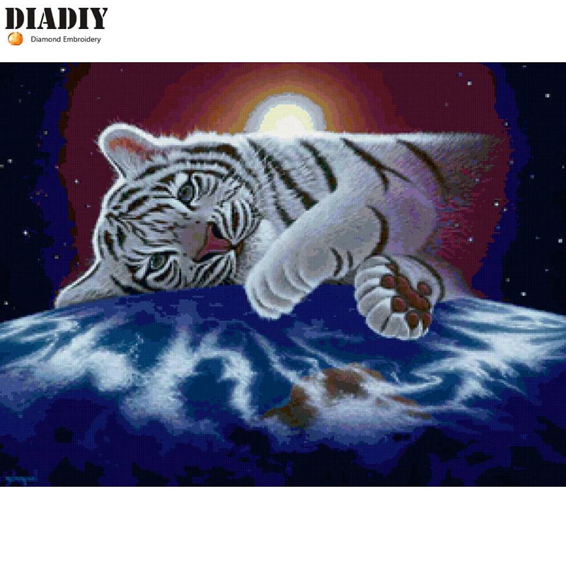 Diadiy квадратная мозаика квадратный алмаз алмазная живопись 5D «сделай сам» фото на заказ "маленький тигр" 3D вышивка крестиком мозаичный Декор подарок книги по искусству
