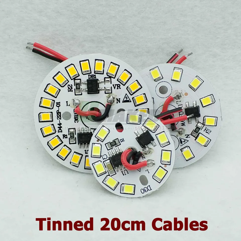 AC220V умный IC драйвер светодиодный PCB лампы панель 3 Вт 5 7 9 12 15 SMD2835 чип светильник