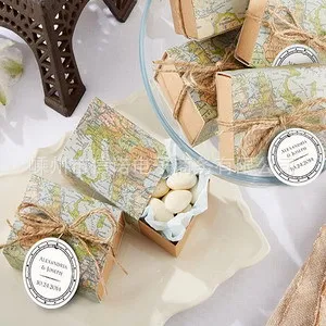 

Wedding Decoration Favors and Accessories"Around the World" Map Favor Box Candy Boxes+2000ppcs/lot+FREE SHIPPING